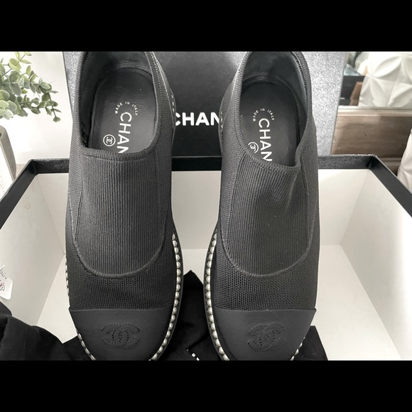 Chanel Black Pearl Shoes - Picture 1 of 4